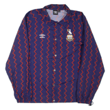 UMBRO Mens Track Jacket Blue Nylon Striped L