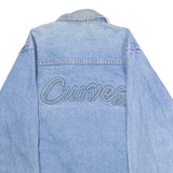 Curves Gym Womens Denim Jacket Blue 90s USA M