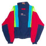 ASHLEY DuPont Racing Mens Windbreaker Jacket Blue Nylon 90s USA 2XL