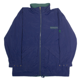 CHAMPION Brigham Young University Mens Coat Blue Nylon USA Hooded XL