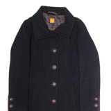 BOSS Okirana Womens Overcoat Coat Black Wool UK 8