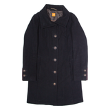 BOSS Okirana Womens Overcoat Coat Black Wool UK 8