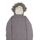 COLUMBIA Womens Parka Coat Grey Nylon Hooded M