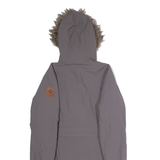 COLUMBIA Womens Parka Coat Grey Nylon Hooded M