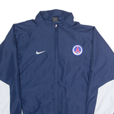 NIKE Paris St Germain Mens Windbreaker Jacket Blue Colourblock L