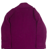 CABALE Womens Overcoat Coat Purple Flannel Striped XL