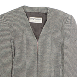 ERREUNO Womens Blazer Jacket Green Houndstooth S