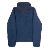 DIESEL Womens Puffer Jacket Blue Hooded M