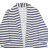FAT FACE Womens Overcoat Jacket Blue Striped S