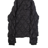 BENETTON Womens Quilted Jacket Black Hooded Diamond M