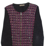 JIGSAW Womens Jacket Pink Wool Crazy Pattern S