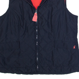 JOULES Womens Quilted Gilet Blue Diamond M