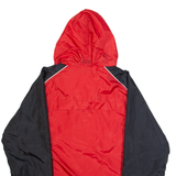 NIKE Mens Rain Jacket Red Nylon Hooded S