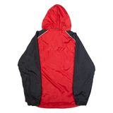 NIKE Mens Rain Jacket Red Nylon Hooded S