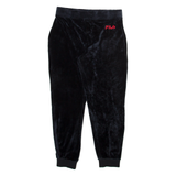 FILA Womens Trousers Black Relaxed Tapered W30 L28