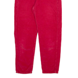BDG Womens Corduroy Trousers Red Relaxed Tapered W26 L26