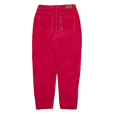 BDG Womens Corduroy Trousers Red Relaxed Tapered W26 L26