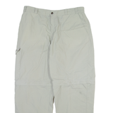 HIS Detachable Legs Mens Trousers Grey Relaxed Straight W33 L28