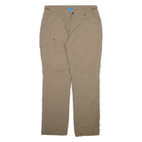 Detachable Legs Mens Trousers Brown Relaxed Straight W34 L32