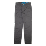 PIERRE CARDIN Mens Trousers Grey Slim Straight W33 L34