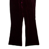 ASSA Womens Trousers Maroon Slim Bootcut W24 L25