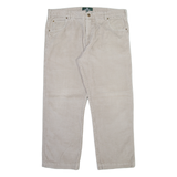 KINGFIELD Mens Corduroy Trousers Grey Regular Straight W38 L28