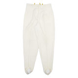 SPENGLER Womens Trousers Cream Regular Tapered Wool W28 L30