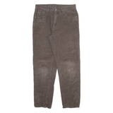 TEDDY'S Mens Corduroy Trousers Grey Regular Tapered W32 L29