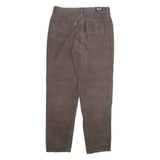 TEDDY'S Mens Corduroy Trousers Grey Regular Tapered W32 L29