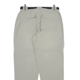 THE NORTH FACE Detachable Legs Mens Trousers Grey Relaxed Straight Nylon W30 L31