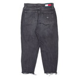 TOMMY JEANS Distressed Womens Jeans Grey Regular Mom W29 L23