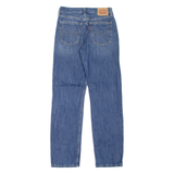 LEVI'S Low Pro Distressed Womens Jeans Blue Regular Straight Stone Wash W25 L31