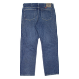 WRANGLER Mens Jeans Blue Regular Straight Stone Wash W36 L30