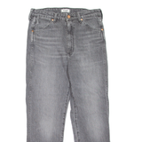 WRANGLER Walker High Rise Womens Jeans Grey Slim Tapered Stone Wash W27 L25