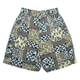 SOLUTIONS Womens Casual Shorts Green Relaxed Crazy Pattern XXS W24