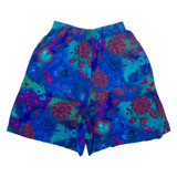 JERI MARQUE Womens Casual Shorts Black Relaxed Floral M W24