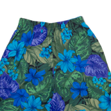 Womens Casual Shorts Blue Relaxed Floral XXS W24