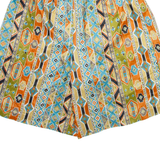Mens Casual Shorts Orange Relaxed Crazy Pattern XS W26