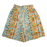 Mens Casual Shorts Orange Relaxed Crazy Pattern XS W26