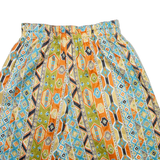 Mens Casual Shorts Orange Relaxed Crazy Pattern XS W26