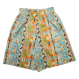 Mens Casual Shorts Orange Relaxed Crazy Pattern XS W26