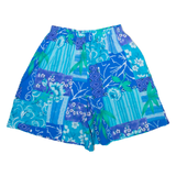BON WORTH Mens Casual Shorts Blue Relaxed Floral XS W26