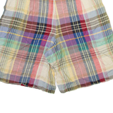 BIANCA Womens Casual Shorts Red Check M W32