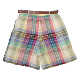 BIANCA Womens Casual Shorts Red Check M W32