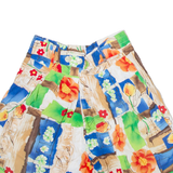 Womens Casual Shorts Green Relaxed Floral S W28