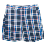 BENCH Mens Casual Shorts Blue Check M W34
