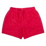 NIKE Mens Casual Shorts Red Relaxed Striped L W29