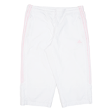 ADIDAS Mesh Lining Womens Jorts Shorts White Relaxed UK 14 W34