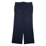 HERREN GLOBUS Mens Trousers Blue Regular Straight Wool W34 L30