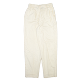 REQUIREMENTS Womens Trousers Cream Relaxed Tapered Wool W26 L30